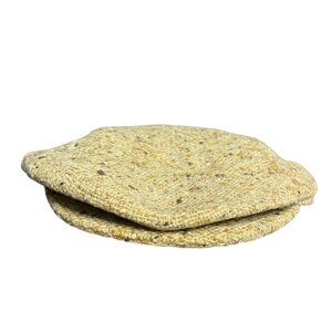 Hanna Hats Newsboy Cap Donegal Snap Brim Pure Wool Hat Ireland Size 7 Tan‎